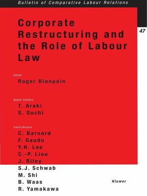 cover image of Corporate Restructuring and the Role of Labour Law